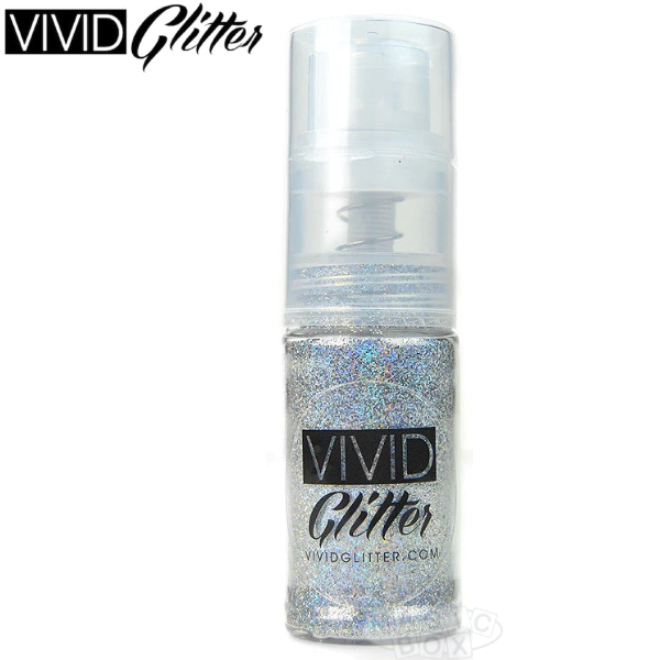 Vivid, Glitter Spray Pumps, Silver Holographic