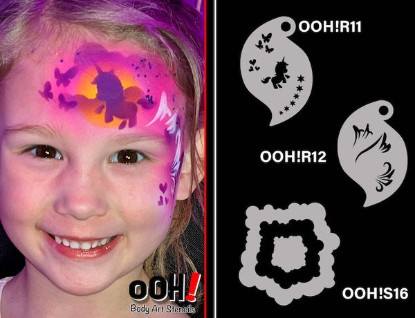 Ooh Stencils, Storm, Spring Unicorn | Magicboxfacepaints
