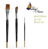 Nat's Gold Editon 3pc. Brush Set