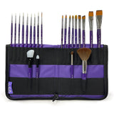 Brush Wallet, Double Row, Purple