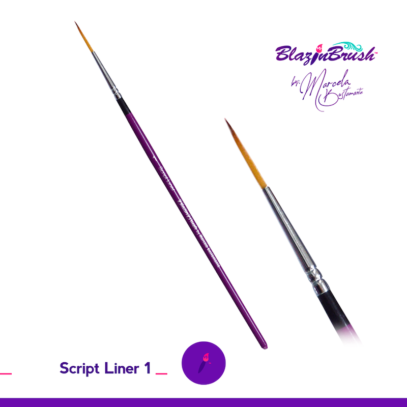 Brish Script Blazin Brush, Liners-Script | Magicboxfacepaints