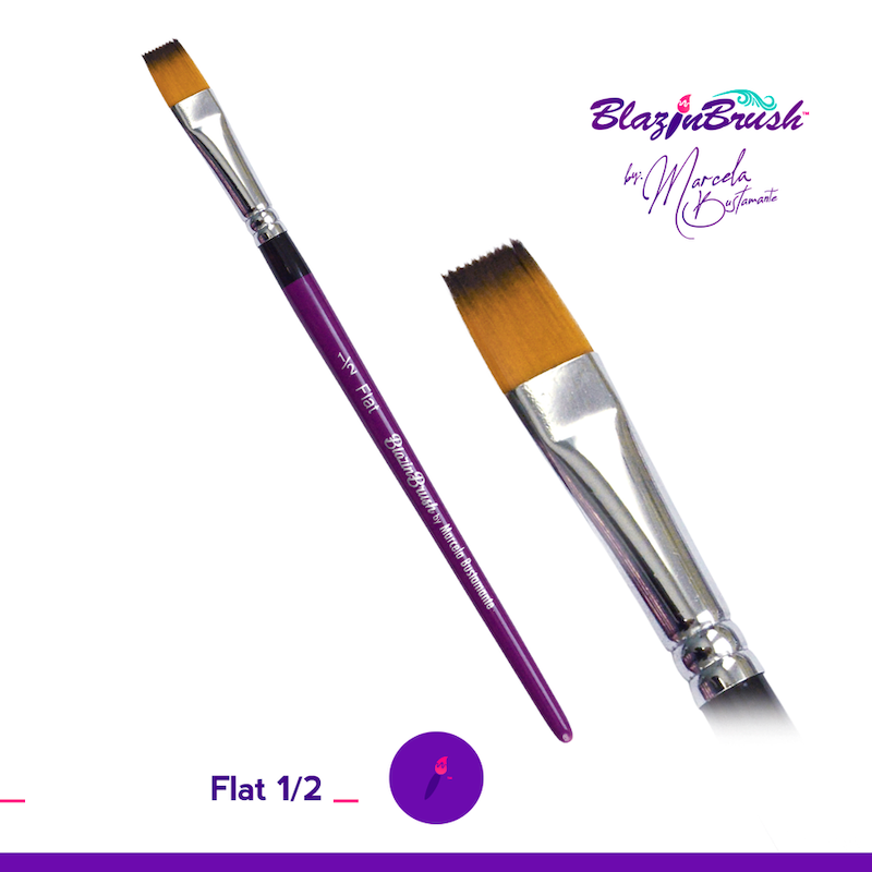 Blazin Brush, Flat 1/2"