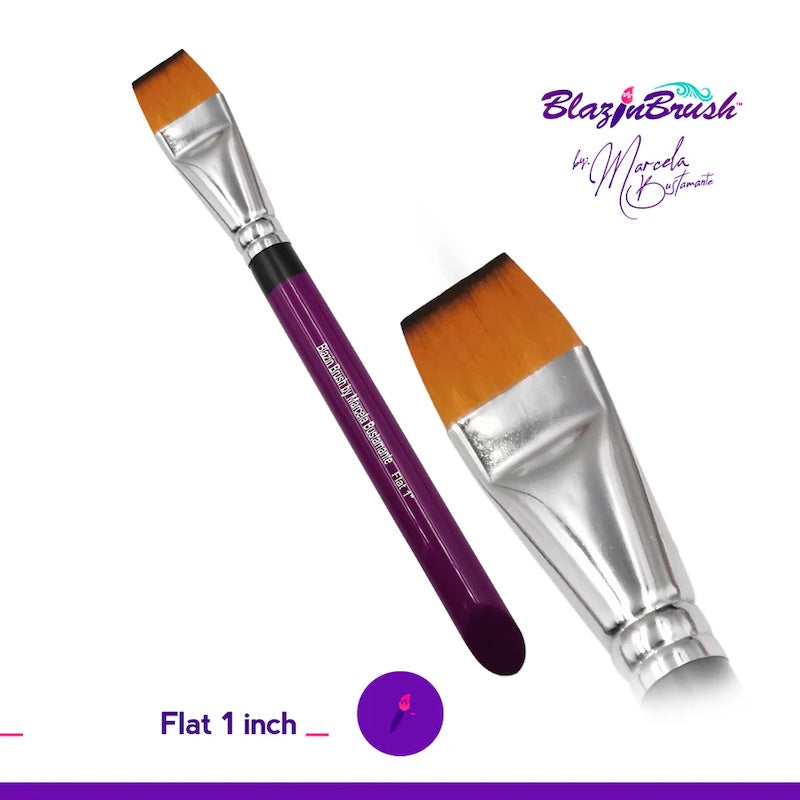 Blazin Brush, Flat 1"