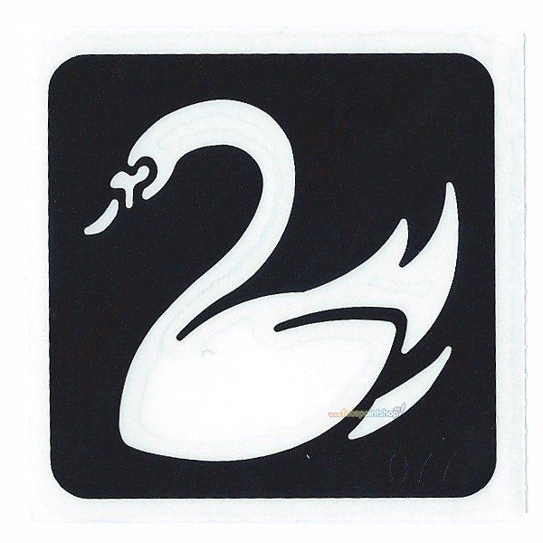 Tattoo Stencil, Swan