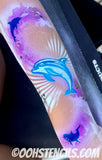 Ooh Stencils, Tattoo, Dolphin