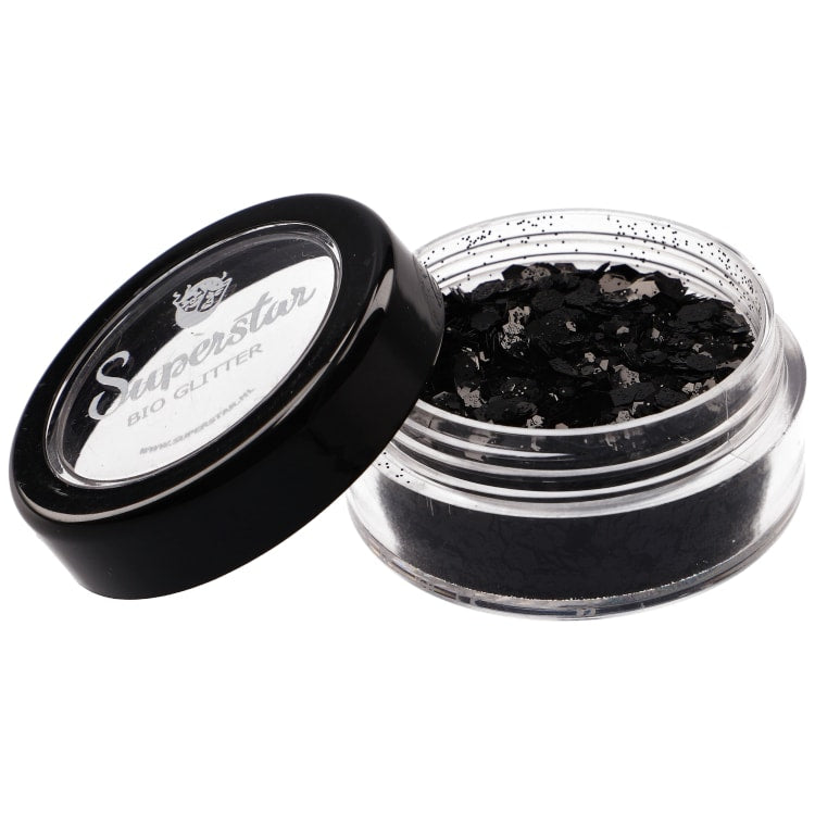 Biodegradable Glitter, Black Chunky Mix