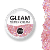 Vivid, Gleam Glitter Cream 10g, Baby Rose