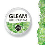 Vivid, Gleam Glitter Cream 30g, Honeydew