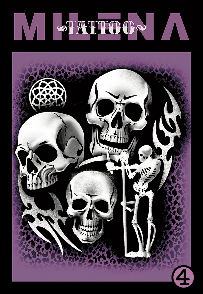Milena, Airbrush No.4, Skulls