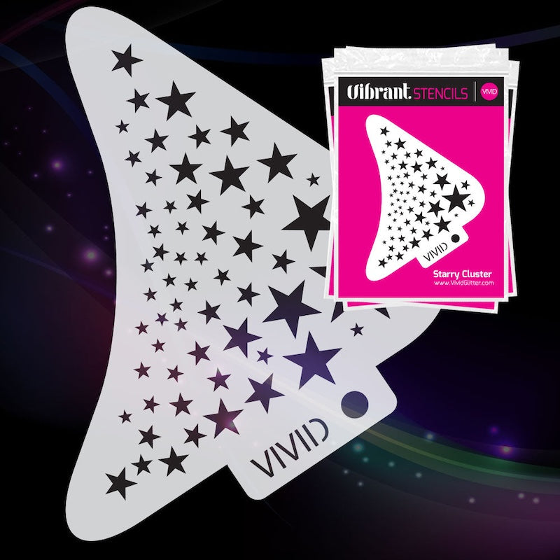 Vibrant Stencils, Starry Cluster