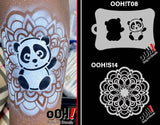Ooh Stencils, Tattoo, Panda