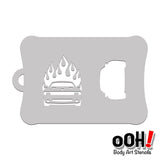 Ooh Stencils, Tattoo, Flaming Hot Rod