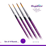 Blazin Brush, Round, Set of 4