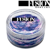 Fusion, Glitter Cream 10ml, Purple Butterflies