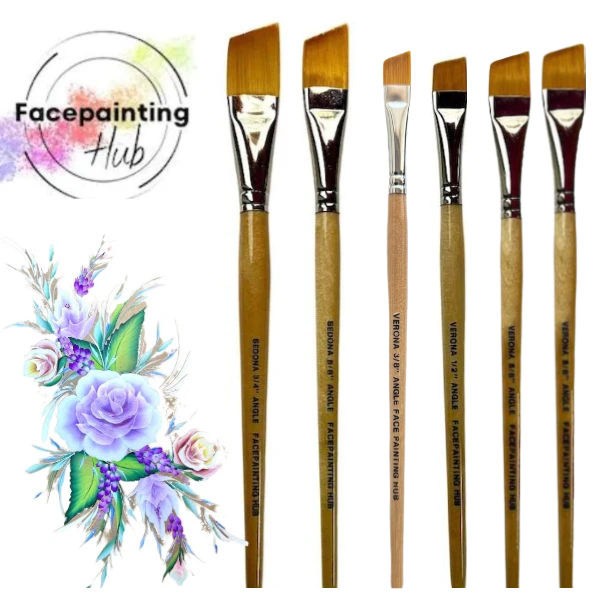 Facepainting Hub, All 6 Angle Brushes