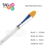 Tag, Filbert Brush No 4