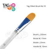Tag, Filbert Brush No 10