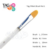 Tag, Filbert Brush No 6