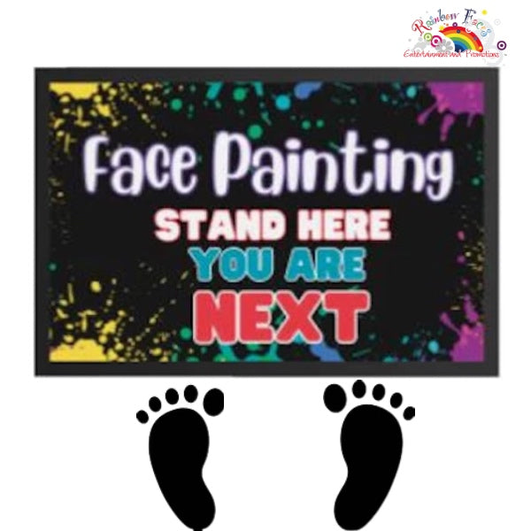 Next in Line Mat, Stand Here | Magicboxfacepaints