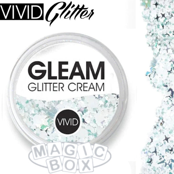 Vivid, Gleam Glitter Cream 30g, Avalanche
