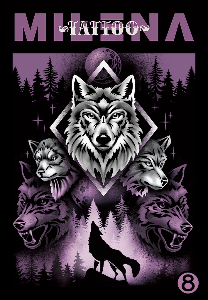 Milena, Airbrush, No.8 Wolf