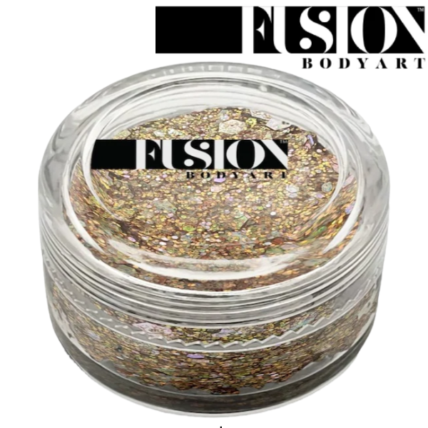 Fusion, Glitter Cream 10ml, Golden Fairy