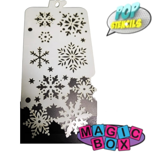 Pop Stencil Midi, Snowflake Frenzy