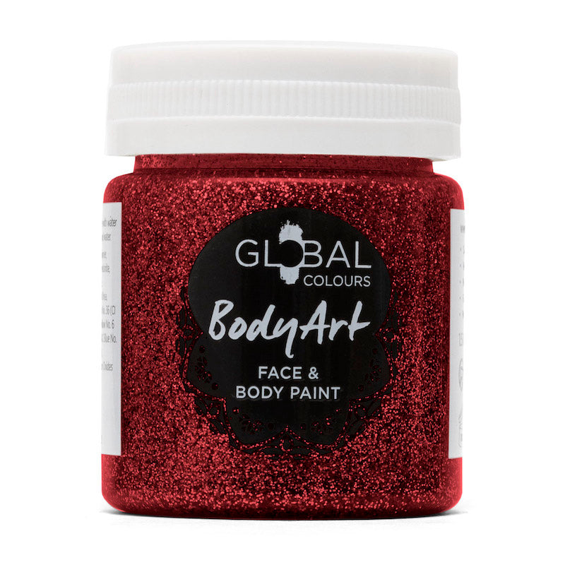 Global, Red Glitter Gel 45ml
