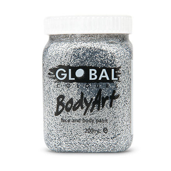 Global, Silver Glitter Gel 45ml