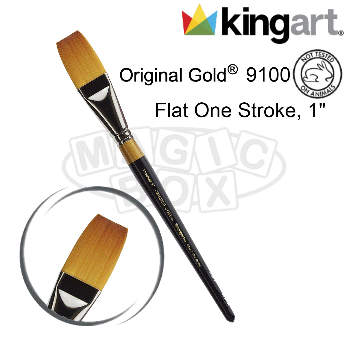 Kingart 9100 Series, Flat One Stroke, 1"