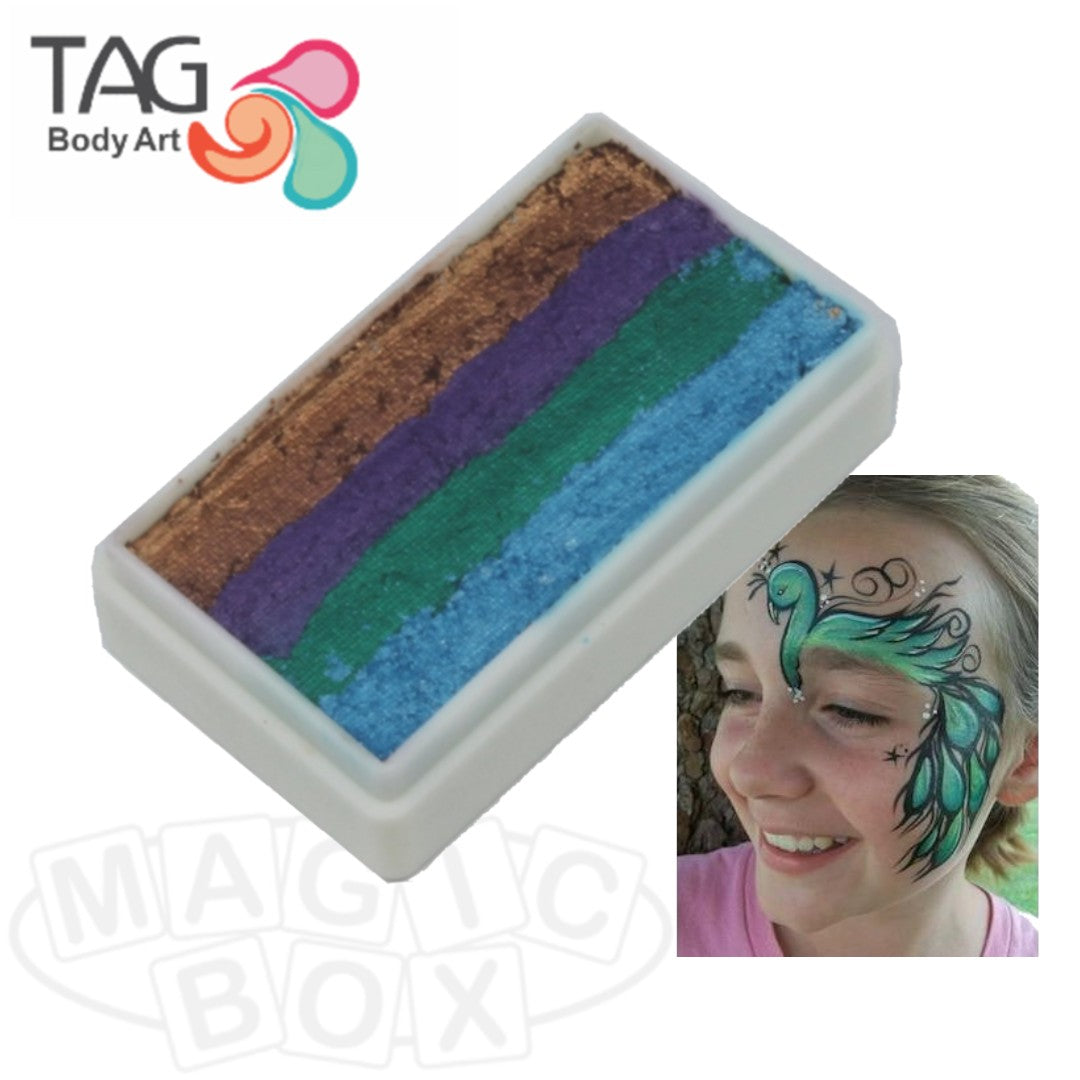 PEACOCK 1 inch One-Stroke Face Paint by Tag 30g