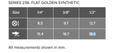Rosemary, Gold Synthetic, Flat, 3/8"