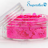 Chunky Mix Glitter, Fluorescent Pink