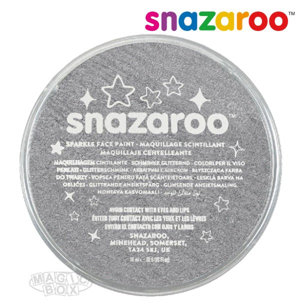 Snazaroo Sparkle Face Paint - Sparkle White, 18ml