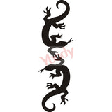Tattoo Stencil, Lizard Duo