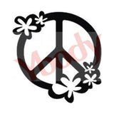 Tattoo Stencil, Peace-Flowers