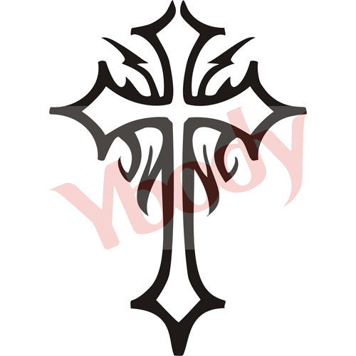 Tattoo Stencil, Gothic Cross