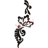 Tattoo Stencil, Soft Flower Deco1200