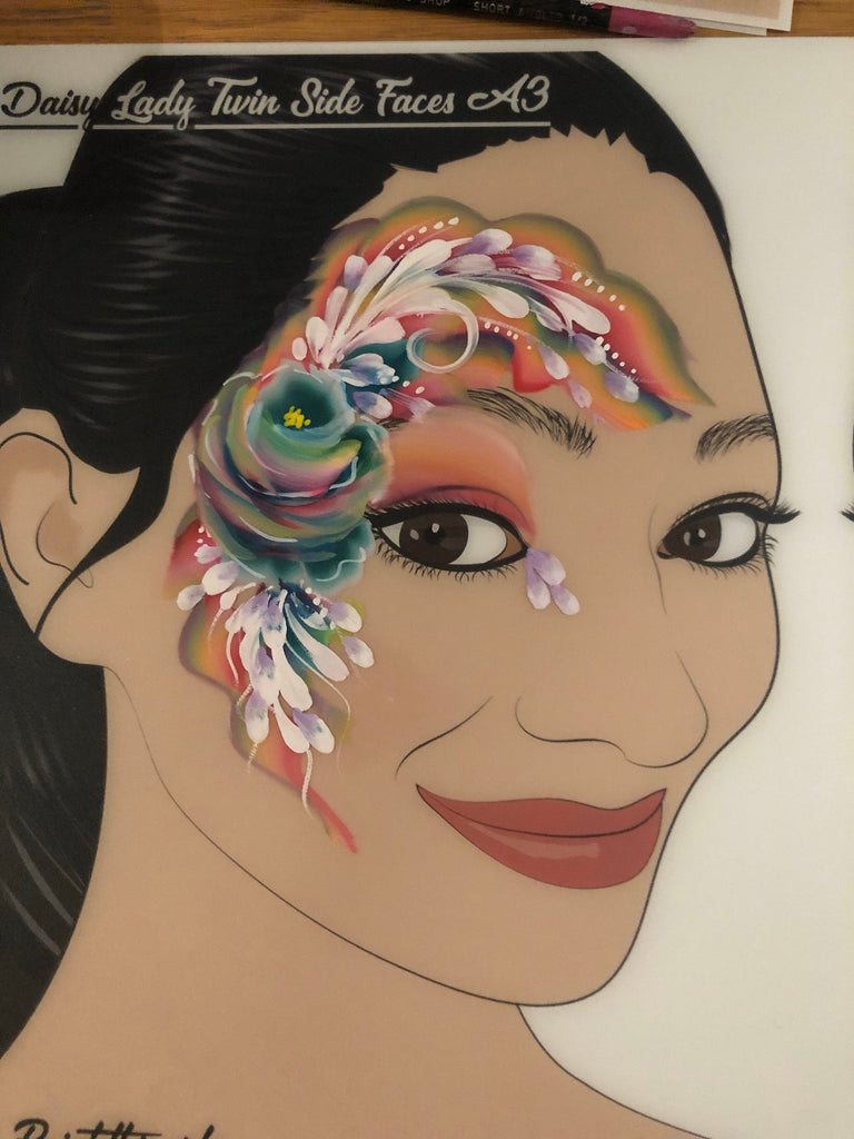 Sally-Ann Lynch Face Painting Practice Board - Faces & Arm 0013