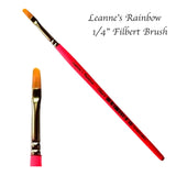 Leanne's Rainbow, Filbert 1/4"Brush