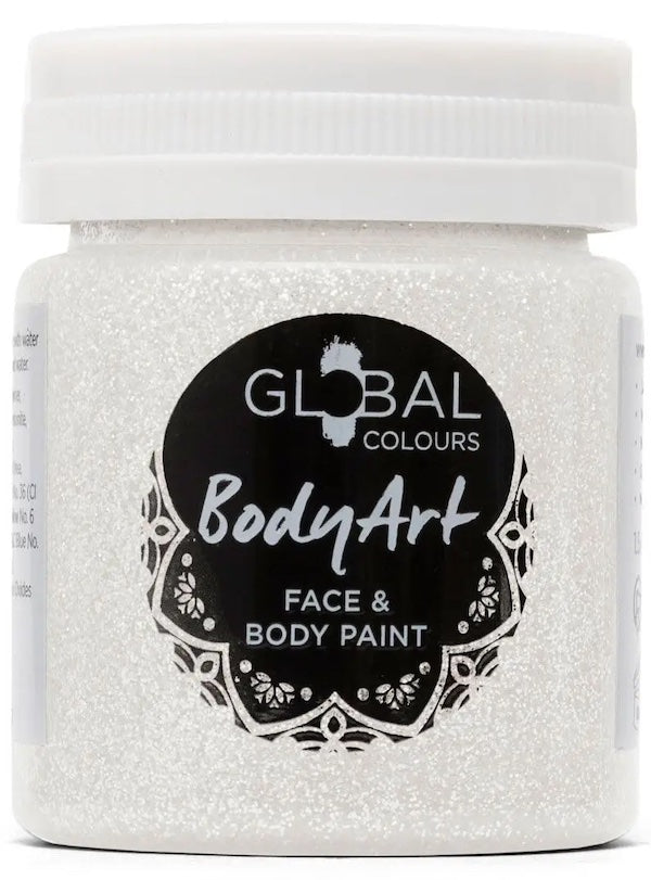 Global, White Holographic Glitter Gel 45ml