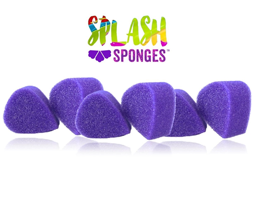 Splash Sponge, Tear Drop, 6pc