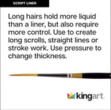 Kingart, Original Gold, Script Liner 6-0