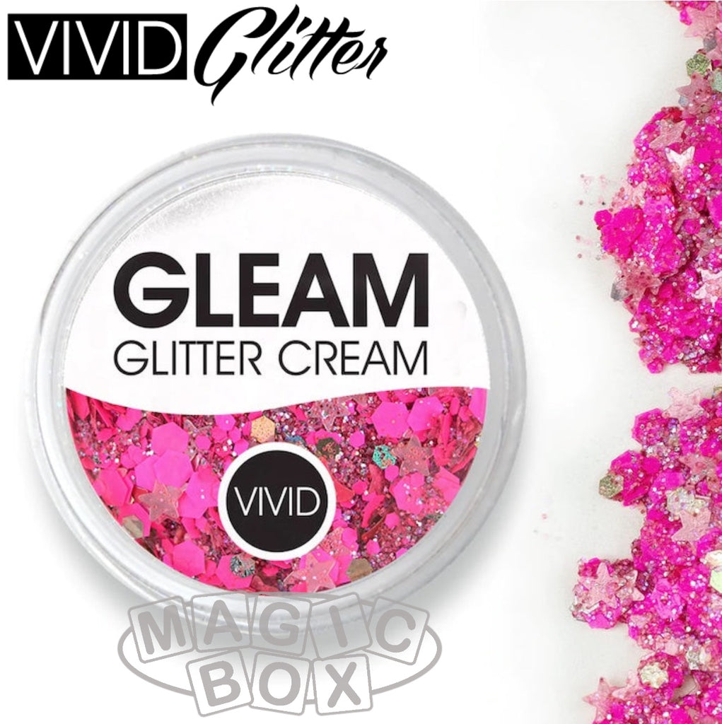 Vivid, Gleam Glitter Cream 10g, Watermelon