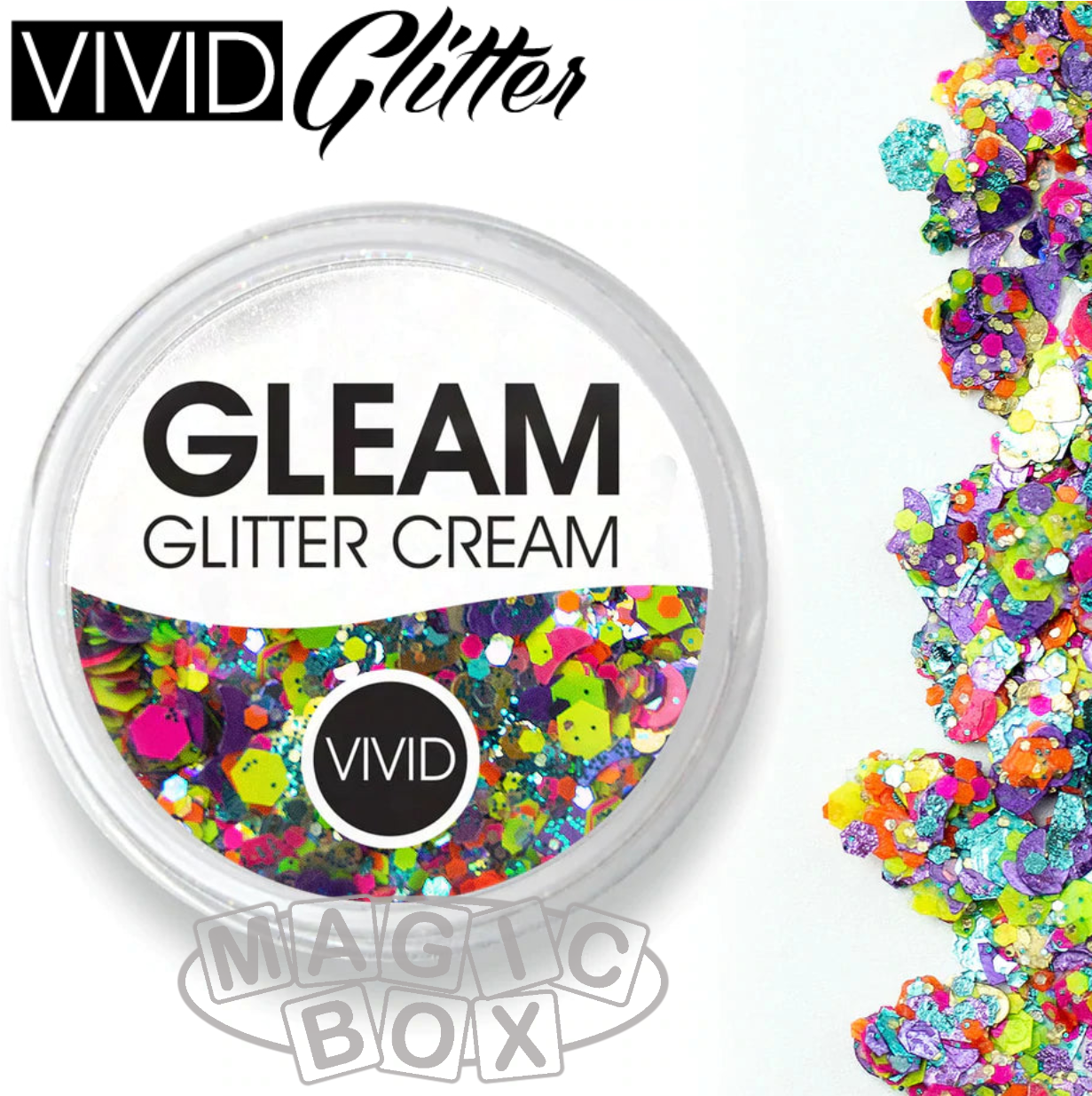 Vivid, Gleam Glitter Cream 10g, Aloha