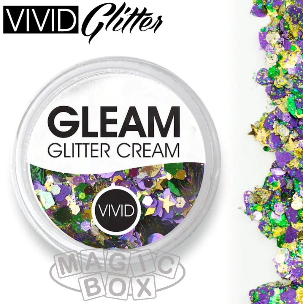 Vivid, Gleam Glitter Cream 10g, Mardi Party