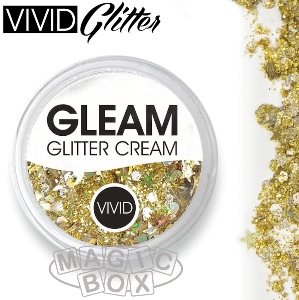 Vivid, Gleam Glitter Cream 10g, Gold Dust