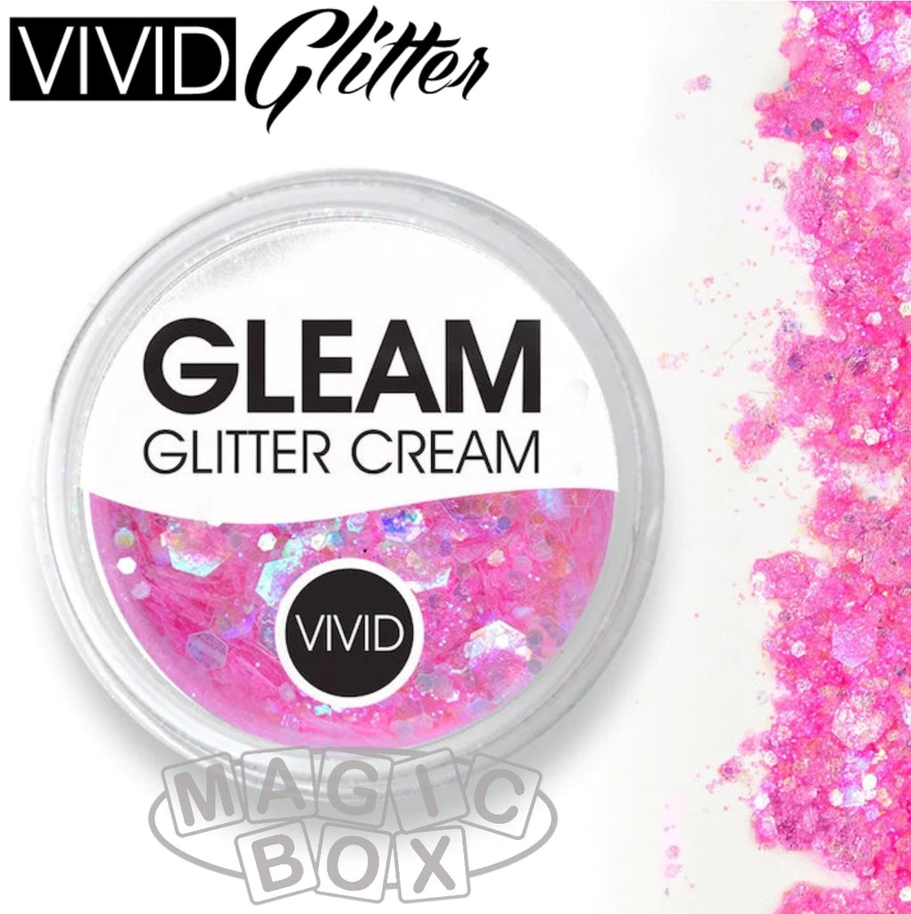 Vivid, Gleam Glitter Cream 10g, Princess Pink