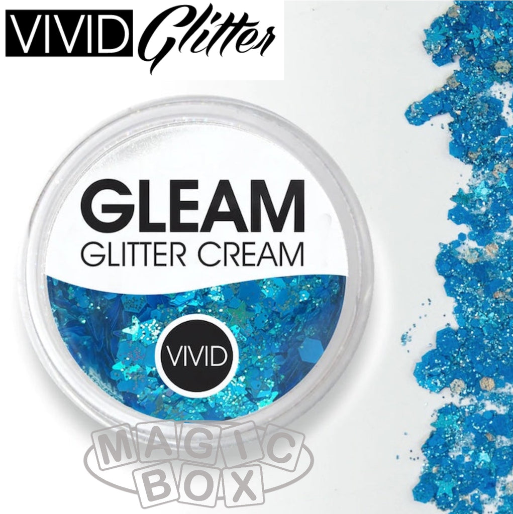 Vivid, Gleam Glitter Cream 10g, Sapphire Splendor