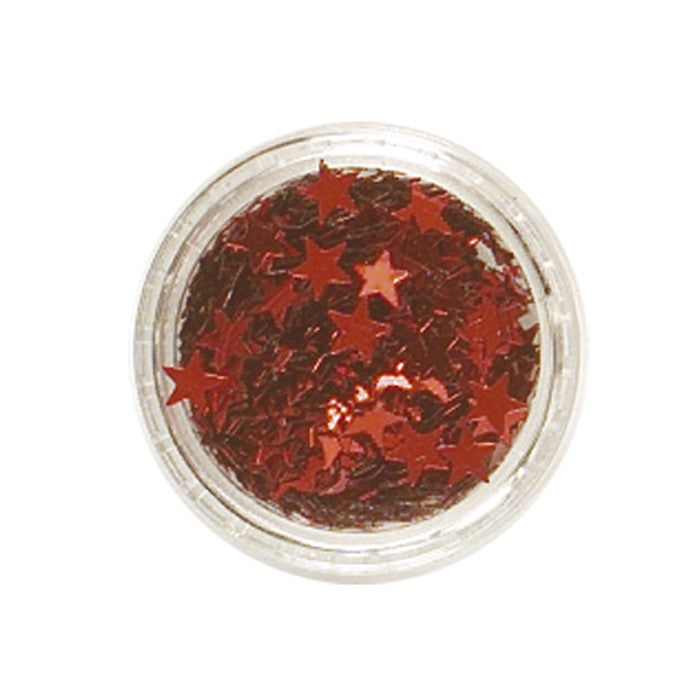 Stars, Glitter, Red